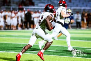 Westside's TayTay Jenkins (6) returning the kickoff for a touchdown during a high school football game @ Elkhorn South on Friday, October 10, 2025, in Omaha, Nebraska. Photo By Jack R. Stephens.