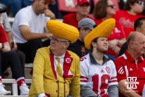 Nebraska Cornhusker fans waitng for the game to start against the Maryland Terrapins during a college football game on Saturday, October 11, 2025, in College Park, MD. Photo by John S. Peterson.