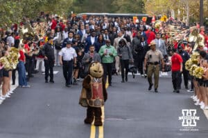 Maryland Terrapins walk to their locker room before the college football game against the Nebraska Cornhuskers on Saturday, October 11, 2025, in College Park, MD. Photo by John S. Peterson.