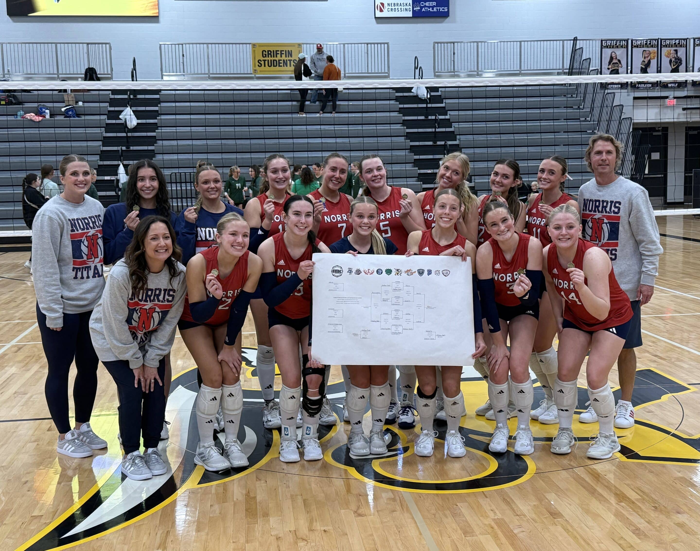 Class B No. 1 Norris Volleyball Repeats as EMC Tournament Champion