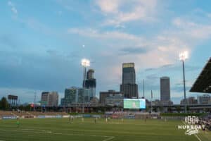 Creighton Bluejay pitch during a match against Xavier on Wednesday, October 1, 2025, in Omaha, Nebraska. Photo by Brandon Tiedemann.