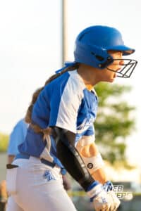 Senior Macey Jarose (15) takes a trot around 3rd base after a home run cranked into center field during a High School Volleyball game, Thursday, October 2nd, 2025, Lincoln, Nebraska. Photo by Braden Cochran.