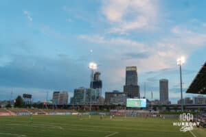 Creighton Bluejay pitch during a match against Xavier on Wednesday, October 1st, 2025 in Omaha, Nebraska. Photo by Brandon Tiedemann.