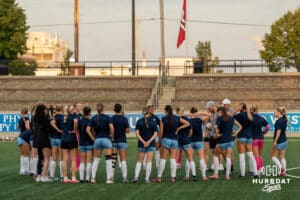 Creighton Bluejays before a match against Xavier on Wednesday, October 1st, 2025 in Omaha, Nebraska. Photo by Brandon Tiedemann.