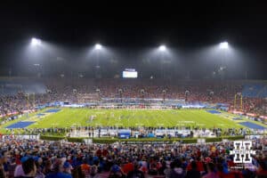 Nebraska Cornhuskers showed up in force for the college football game UCLA Bruins on Saturday, November 8, 2025, in Pasadena, California. Photo by John S. Peterson.