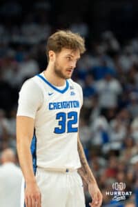 Creighton's Owen Freeman prepares for a free throw. Creighton men's basketball hosts Marquette at CHI Health Center on Saturday, Dec 20, 2025, in Omaha, Nebraska. Photo by Kyle Byers.