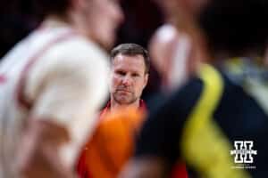 Nebraska Cornhusker head coach Fred Hoiberg watches the action on the court against the Oregon Ducks in the second half during a college men’s basketball game on Tuesday, Jan. 13, 2026, in Lincoln, Nebraska. Photo by John S. Peterson.