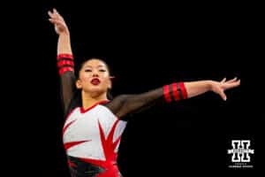 Nebraska Cornhusker Nya Kraus performs on the beam during the Ameritas Master’s Classic women's gymnastic meet on Saturday, Jan. 10, 2026, in Lincoln, Nebraska. Photo by Braden Cochran.