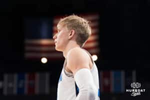 Creighton Bluejay Ty Davis (9) waits for a play call during a college basketball game against St. John’s on Jan 10, 2026 in Omaha, Nebraska. Photo by Brandon Tiedemann
