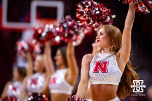 Nebraska Cornhusker Scarlets dance team perform at halftime during a college women’s basketball game against the Purdue Boilermakers on Sunday, Jan. 4, 2026, in Lincoln, Nebraska. Photo by John S. Peterson.