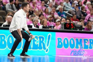 Omaha Supernova head coach Luka Slabe sighs during a major league volleyball match against the Orlando Valkyries on Feb 15, 2026, in Omaha, Nebraska. Photo by Brandon Tiedemann
