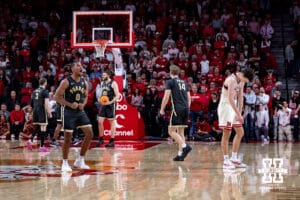 Purdue Boilermakers celebrates the win of the Nebraska Cornhuskers during a college basketball game on Tuesday, Feb. 10, 2026, in Lincoln, Nebraska. Photo by John S. Peterson.