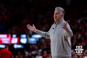 Purdue Boilermaker head coach Matt Painter reacts to the action on the court against the Nebraska Cornhuskers in the first half during a college basketball game on Tuesday, Feb. 10, 2026, in Lincoln, Nebraska. Photo by John S. Peterson.