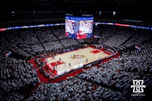 Nebraska Cornhuskers takes on the Illinois Fighting Illini during the Whiite Out game on Sunday, Feb. 1, 2026, in Lincoln, Nebraska. Photo by John S. Peterson.