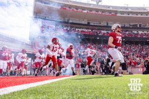 Nebraska Cornhuskers take the field during the Spring Game on Saturday, March 28, 2026, in Lincoln. Photo by John S. Peterson.