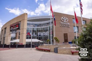 The Toyota Center is one of the venues for the of the NCAA Men’s Basketball Championship on Wednesday, March 25, 2026, in Houston. Photo by John S. Peterson.