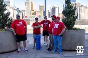 Nebraska Cornhusker fans waiting to get inside during the first round of the NCAA Men’s Basketball Championship on Thursday, March 19, 2026, in Oklahoma City. Photo by John S. Peterson.