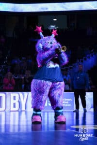 Omaha Supernova mascot Starla before a major league volleyball match against Columbus Fury on April 24, 2026, in Omaha, Nebraska. Photo by Jandi Green.