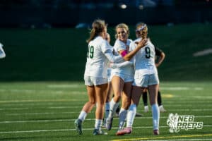 Southwest’s Tea Tweten (19) scores a goal during a high school girls’ soccer game Tuesday, March 31, 2026, in Lincoln, Nebraska. Photo by Jackson D. Luethje.