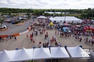 WCWS fans arrive for the games during the WCWS first round on Thursday, May 28, 2026, in Oklahoma City. Photo by John S. Peterson.