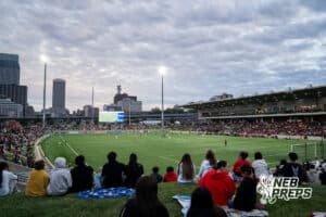 Morrison Stadium during the 2026 Class A Boys State Soccer Championship match between Lincoln Southwest and Omaha South, Tuesday, May 20, 2025, in Omaha, Nebraska. Photo by Jackson D. Luethje.