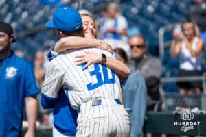 Creighton Bluejay Shane Curtin (30) senior day during a college baseball game Sunday, May 10, 2026, in Omaha, Nebraska. Photo by Jackson D. Luethje.