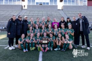 Lincoln Southwest pose for a team photo after the win over Columbus for District Championship during a high school soccer match on Wednesday, May 6, 2026, in Lincoln, Neb. Photo by John S. Peterson.
