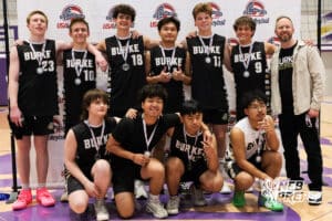 Burke’s photo after placing second place at the Nebraska boys volleyball state championship game against Lincoln South on Sunday, May 3, 2026, in Bellevue, Neb. Photo by Jandi Green.