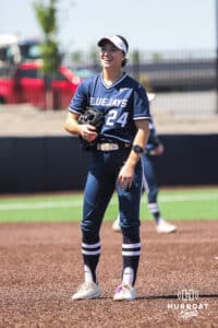 Creighton Bluejay Tara Vandewater (24) during a college softball game against DePaul University on Saturday, May 2, 2026, in Omaha, NE. Photo by Jandi Green.