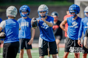 … during a 7-on-7 football game on Wednesday, June 3, 2026, in Omaha, Nebraska. Photo by Jackson D. Luethje.