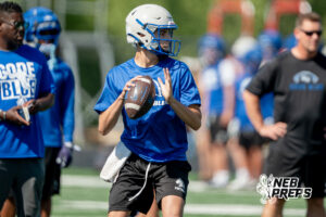 … during a 7-on-7 football game on Wednesday, June 3, 2026, in Omaha, Nebraska. Photo by Jackson D. Luethje.