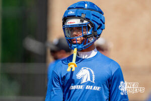 Millard North’s Tory Pittman III during a 7 on 7 football game against Westside Wednesday, June 3, 2026, in Omaha, Nebraska. Photo by Jackson D. Luethje.