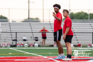 Millard South’s Trae Taylor during a football practice Thursday, June 4, 2026, in Omaha, Nebraska. Photo by Christian Naujokaitis.
