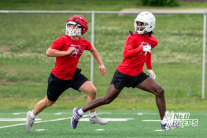 Millard South’s Tay Ellis during a football practice Thursday, June 4, 2026, in Omaha, Nebraska. Photo by Christian Naujokaitis.