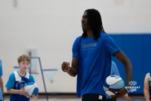Creighton Bluejay Trevon Carter-Givens walks around during their yearly abilities camp on June 5, 2026, in Omaha, Nebraska. Photo by Brandon Tiedemann.