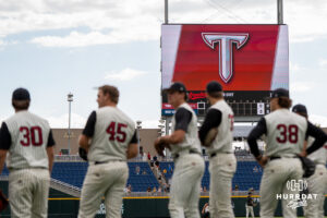 Troy stands during the CWS media day on June 11, 2026, in Omaha, Nebraska. Photo by Brandon Tiedemann.