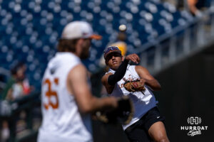 Texas Longhorns throws the ball to first during the CWS media day on Thursday, June 11, 2026, in Omaha, Neb. Photo by John S. Peterson.