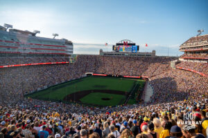 Savannah Banana crowd during a Banana ball game on June 13, 2026, in Omaha, Nebraska. Photo by Brandon Tiedemann.