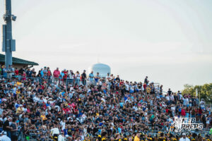 Gretna East home crowd fills out the stands during a high school football game Friday, September 11, 2026, in Gretna, Nebraska. Photo by Robert Olvera
