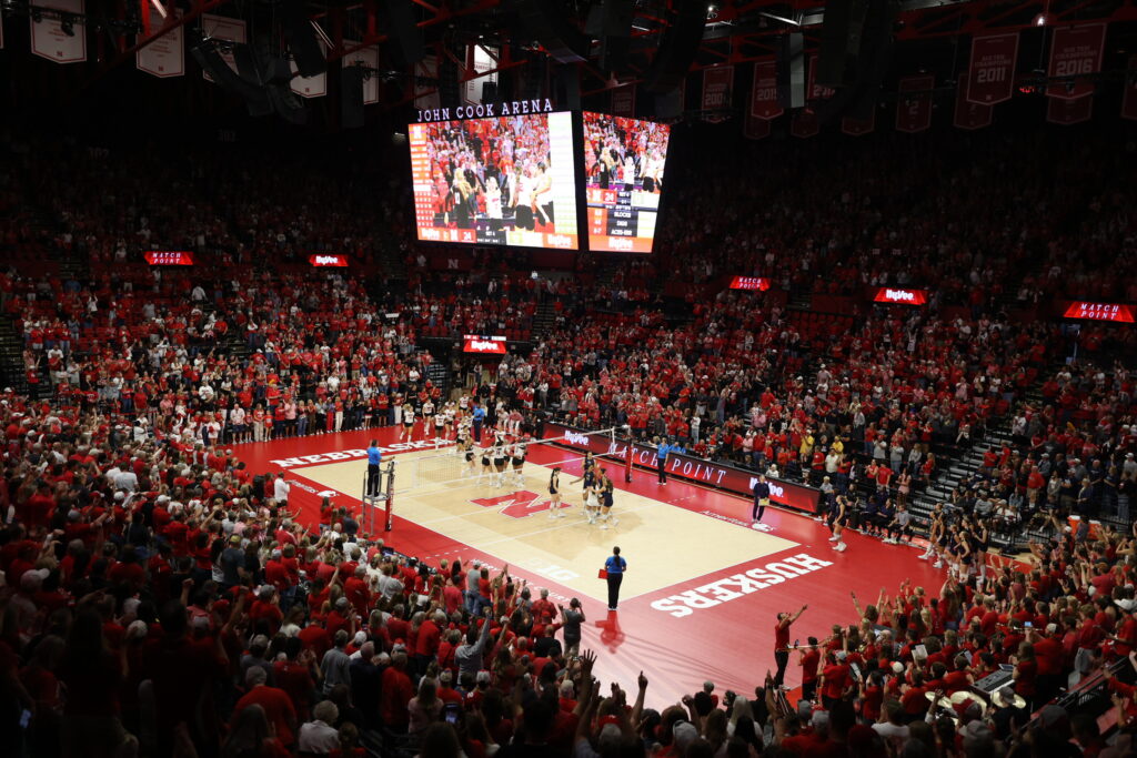 No. 1 Nebraska Volleyball Drops First Set, Rallies to Beat Georgia Tech Behind Bench Contributions