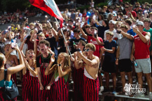 Westside student section gets loud during a High School Football game, Friday, September 18th, 2026, in Omaha, Nebraska. Photo by Nick Barajas.