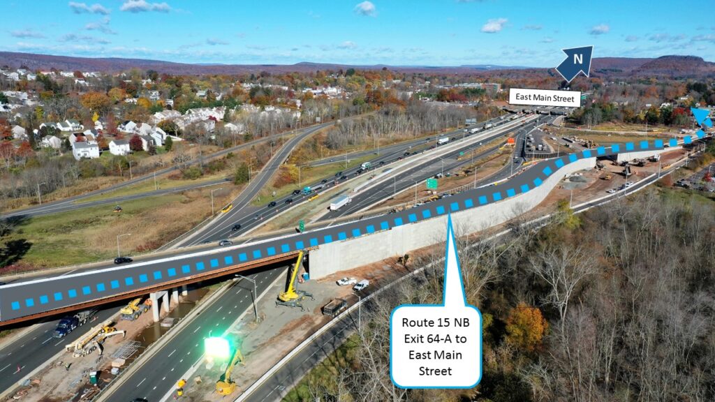 Route 15 NB new Exit 64-A ramp to East Main Street Open