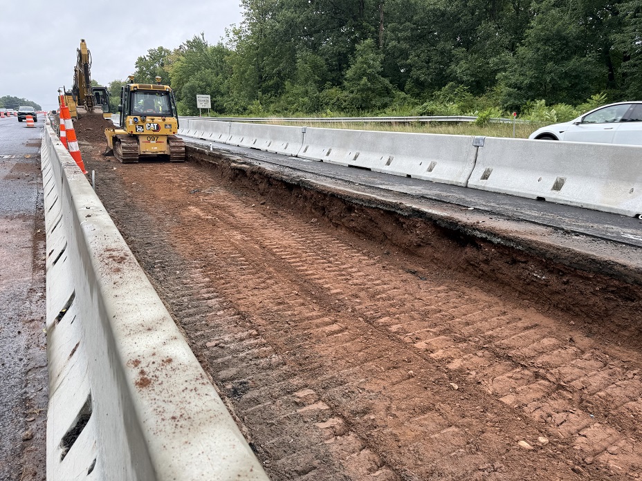 Route 15 median reconstruction work