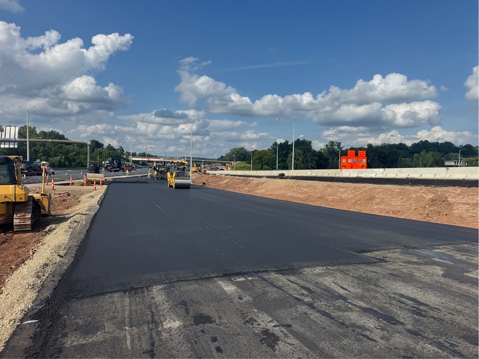 Paving of new Exit 64A ramp from Route 15 NB to I-91 NB