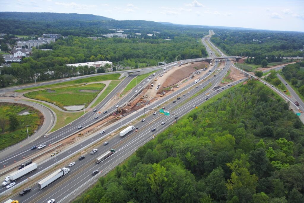 Facing South Route 15 NB bridge over I-91 south of East Main Street