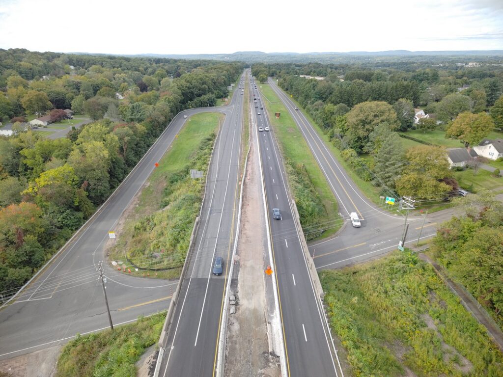 Facing south - Route 15 over Miller Avenue