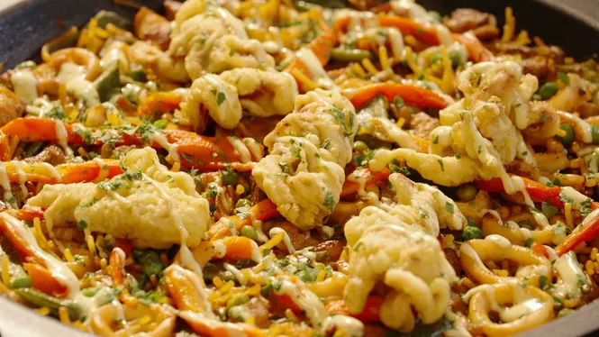 FIDEUS SECS AMB CALAMAR I PANXETA