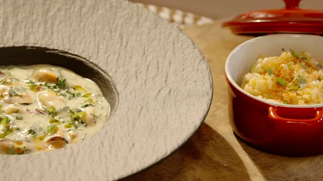 MUSCLOS A LES FINES HERBES AMB ARRÒS PILAF