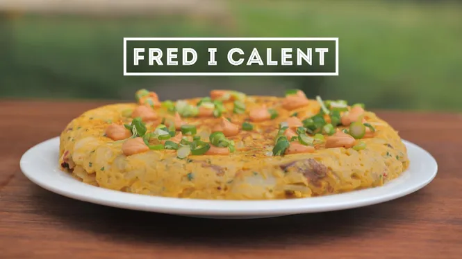 TRUITA DE LLAMÀNTOL AMB PATATA I SALSA ROSA