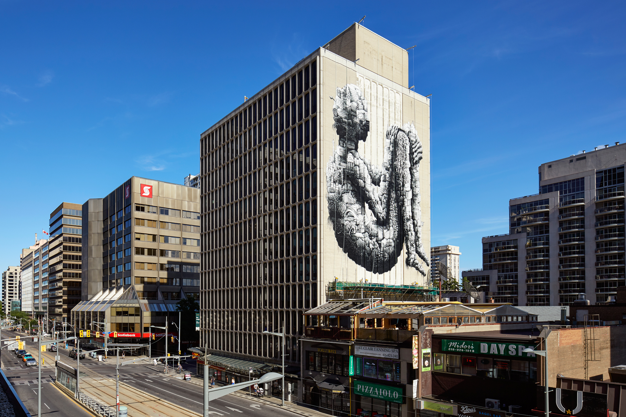 Phlegm Finishes Giant Mural in Downtown Toronto